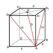 Основание прямоугольного параллелепипеда abcda1b1c1d1 - квадрат, длина стороны которого равна 6 см.