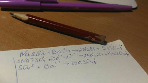 Записать уравнение реакции в молекулярной полной ионной и сокращенной ионной формах, между na2so4 и