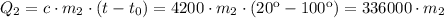 Q_2=c\cdot m_2\cdot (t-t_0)=4200\cdot m_2\cdot(20к-100к)=336000\cdot m_2
