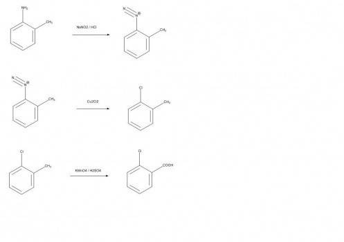 Схема получения хлорбензойной кислоты из толуидина