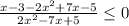 \frac{x - 3 - 2x^2 + 7x - 5}{2x^2 - 7x + 5} \leq 0