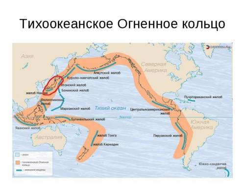 Ссейсмичностью и подводным вулканизмом тесно связана опасность возникновения огромных морских волн —