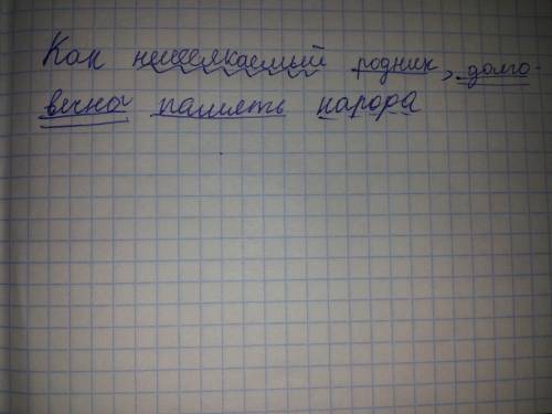 Синтаксический разбор предложения как неиссякаемый родник , долговечна память народа.