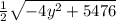 \frac{1}{2} \sqrt{-4y^2+5476}