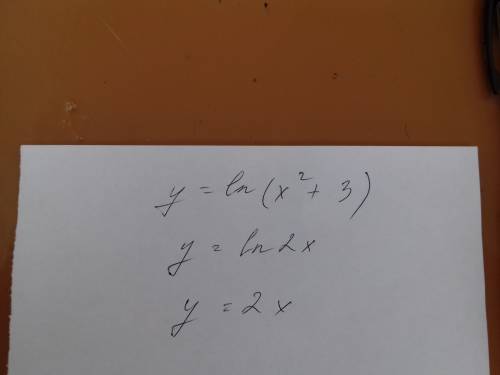 Вычислите производную функцию y=ln(x^2+3)