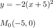 y=-2(x+5)^2\\\\M_0(-5,0)