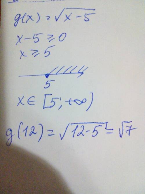 1.найди область определения функции g(x)=√x−5. область определения функции ; +∞ 2. выбери скобки, ко