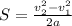 S = \frac{v_2^2 - v_1^2}{2a}