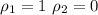 \rho_1=1 \ \rho_2=0