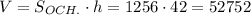 V=S_{OCH.}\cdot h=1256\cdot42=52752