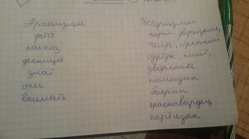 Распредели слова по группам: 1) архаизмы ; 2) . почему одни устаревшие слова называются , а другие -