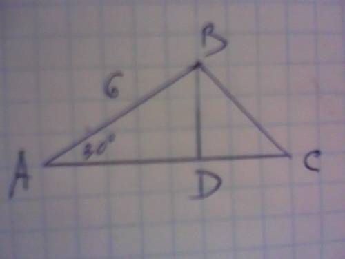 Найдите площадь треугольника, две стороны которого равны 6 см и 8 см, а угол между ними 30 градусов