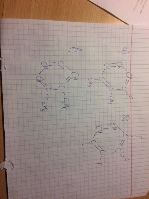 Буду структурные формулы следующих веществ: а)2,3-диметил,1-фторбензол; б)1,2,3,4-тетрафторбензол; в
