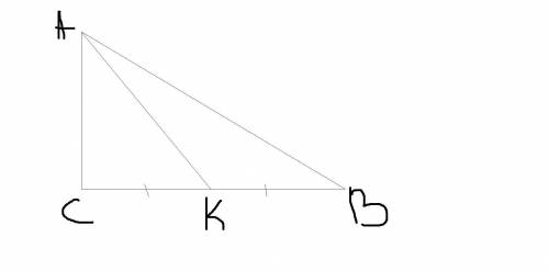 Катет прямоугольного треугольника равен 8 см а медиана проведенная к этому катету, равна 2√13см. най