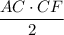 \dfrac{AC\cdot CF}{2}