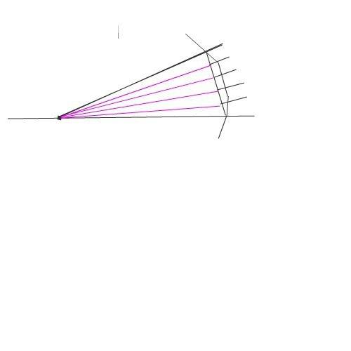 Как разделить угол равный 35 градусам на 5 равных частей с циркуля и линейки?