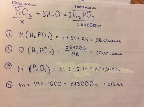 Спо . 8 класс вычислить объем оксида фосфора (5),который необходим для получения 294 кг фосфорной ки