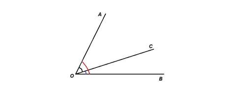 Если луч делит угол на два угла, то чему равна градусная мера всего угла?