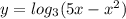 y= log_{3} (5x-x^2)