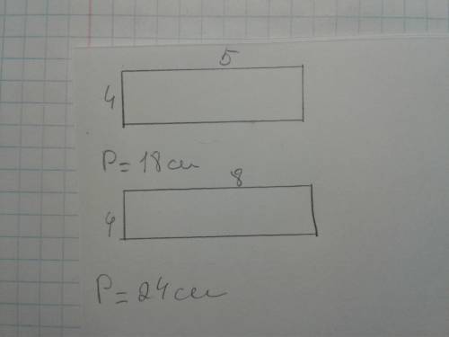 Решить длины сторон прямоугольника заданы в сантиметрах . как изменится периметр прямоугольника , ес