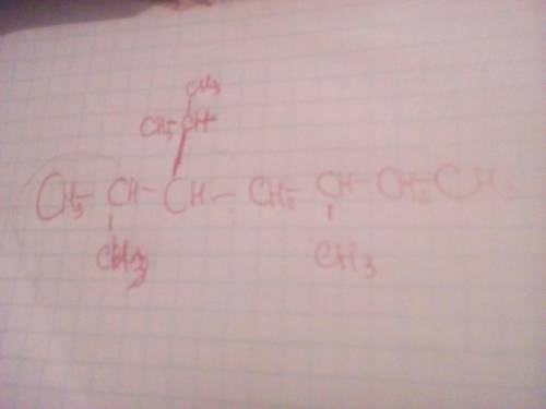 2,5-диметил-3-изопропилгептан (напишите структурную формулу соединения)