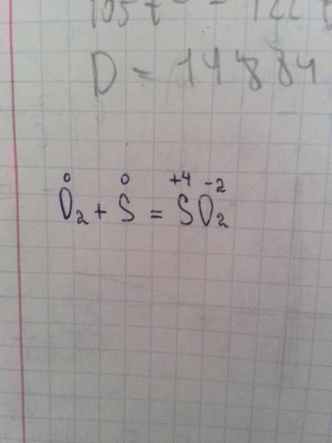 Проставьте степень окисления в реакции о2+s=so2