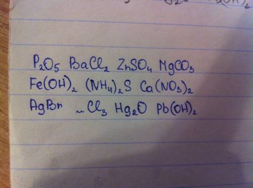 Запишите формулы веществ, если они читаются: пэ-два-о-пять; барий-хлор-два; цинк-эс-о-четыре; магний