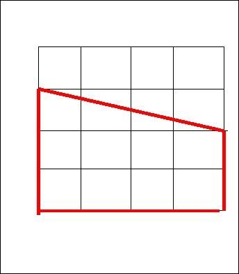 Дан лист клетчатой бумаги 4x4. соедините вершины некоторых квадратиков так , чтобы получился четырех