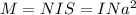 M = NIS =INa^2