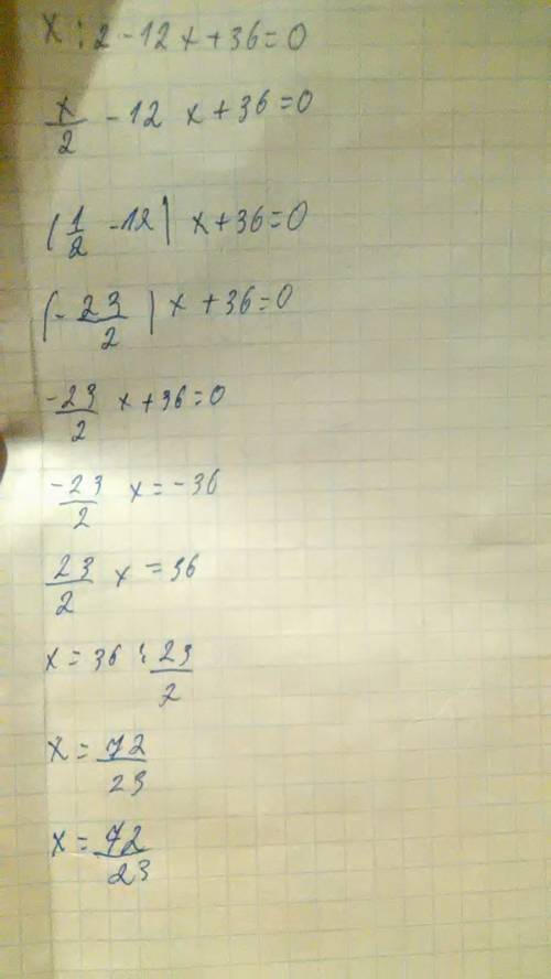 Log 12(x^2-12x+36)=0 решить уравнение )