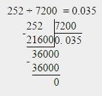 Реши столбиком: 27,200 : 320 17,920 : 280 22,400 : 640 16,720 : 440 132,500 : 5300 252,000 : 7200