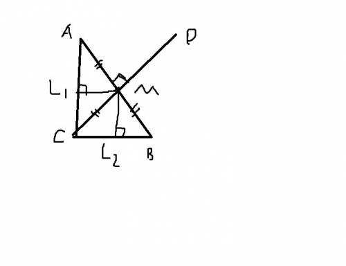 Кплоскости треугольника abc (угол c=90°) через середину гипотенузы проведен перпендикуляр om.из точк