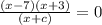 \frac{(x-7)(x+3)}{(x+c)} =0