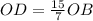 OD = \frac{15}{7} OB