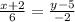 \frac{x+2}{6} = \frac{y-5}{-2}