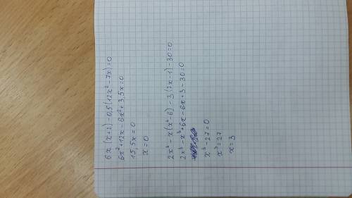 A)6x(x+2)-0.5(12x²-7x)=0 b)2x³-x(x²-6)-3(2x-1)-30=0