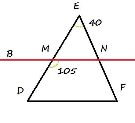 Прямая в, паралельная стороне df треугольника def, пересекает сторону de в точке м , сторону fe в то