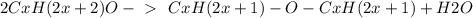 2CxH(2x+2)O-\ \textgreater \ \ CxH(2x+1)-O-CxH(2x+1)+H2O