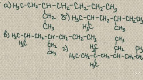 2. складіть структурні формули алканів за назвами: а) 3-етилгептан; б) 2,4-диметилгексан; в) 2-метил