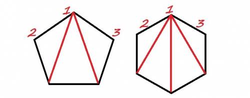 Сколько сторон имеет выпуклый многоугольник если число диагоналей исходящих из одной вершины равно 2