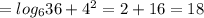 =log_6 36+4^2=2+16=18