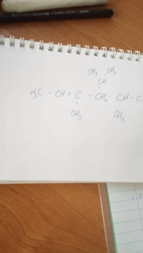 Напишите структурную формулу 3,5-диметил-4-изопропилгексен-2,заранее