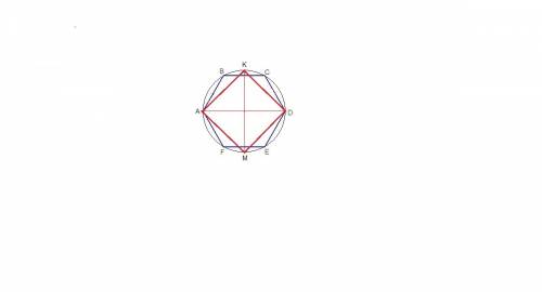 1)периметр правильного 6угольника,вписанного в окружность,равен 48м.найдите сторону квадрата,вписанн