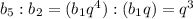 b_5:b_2=(b_1q^4):(b_1q)=q^3