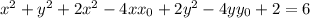 x^2+y^2+2x^2-4xx_0+2y^2-4yy_0+2=6