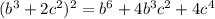 (b^3+2c^2)^2=b^6+4b^3c^2+4c^4