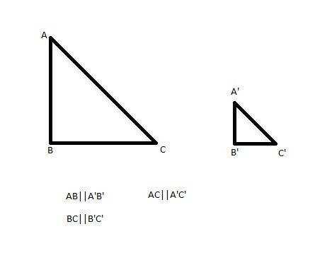 Начертите произвольный треугольник. начертите другой треугольник так, чтобы каждая сторона нового тр