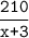 \dfrac{\texttt{210}}{\texttt{x+3}}