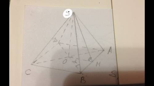 Через точку о пересечения диагонали ромба к его плоскости проведен перпендикуляр os=5 см. найдите ра