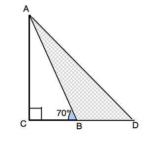 Втреугольнике abc угол c=90 , угол b=70 .на луче cb отложен отрезок cd , равный ca . найдите углы тр